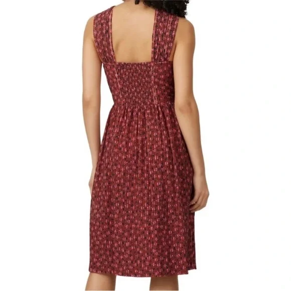 Kate Spade Floradoodle Dress Size 2 Floral Print Crossover Midi Dress NWOT - Picture 7 of 8